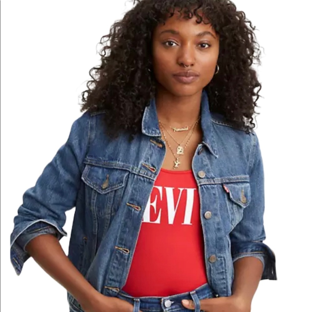 Levi’s Women’s Jackets | Original Trucker Jean Jacket Dark Wash Size Large